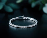 BF Bracciale tennis montatura a filo base quadrata.