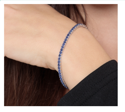 BC Bracciale tornito con zaffiri blu