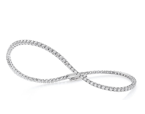BF Bracciale tennis montatura a filo base quadrata.