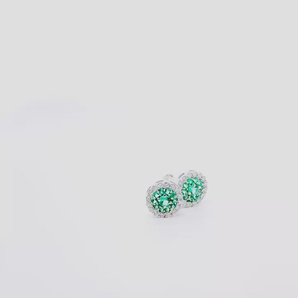 EZYO 0052 ORECCHINI SOLE CON SMERALDI E DIAMANTI