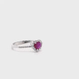 GFAC 0223 ANELLO CON RUBINO TAGLIO A CUORE E DIAMANTI