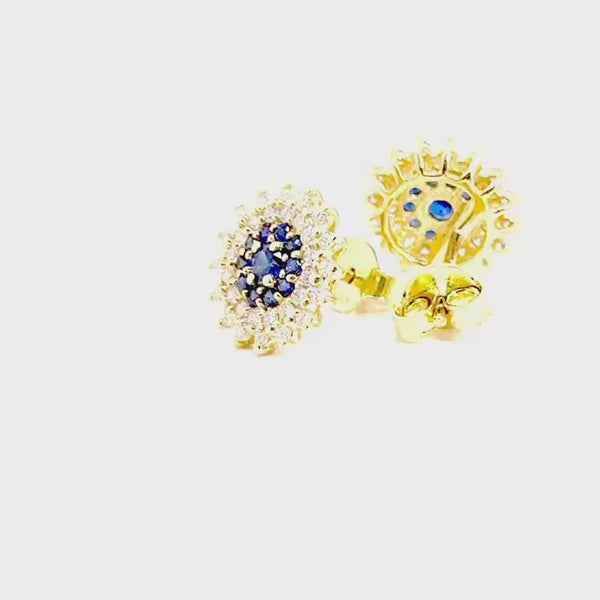 EZYO 0030 ORECCHINI SOLE DIAMANTI E ZAFFIRI